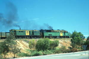 3<sup>rd</sup> November 1990,Port Adelaide locos 936 + 874 on oil train