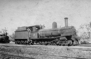 9.5.1943,Commonwealth Railways engine NGA 50, prior to renumbering NGA 86 at Katherine Loco