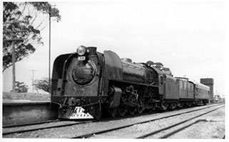 c.1950 - loco SAR 623 on Commissioners Inspection Train - Farrell Flat
