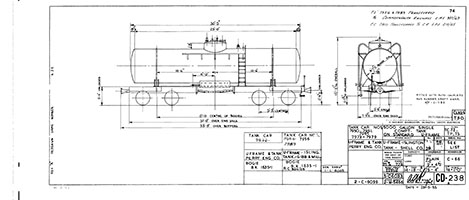 TSO TC TZ TP TS 5000gal Single Compartment Tank Wagon on Standard Underframe - CD238